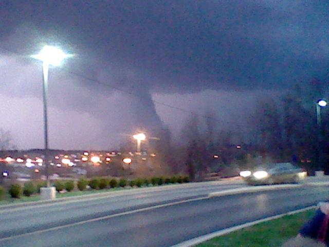 Peggy Crowe Withrow<br />This was taken from Somerset hospital looking north toward science hill , it was heading east.