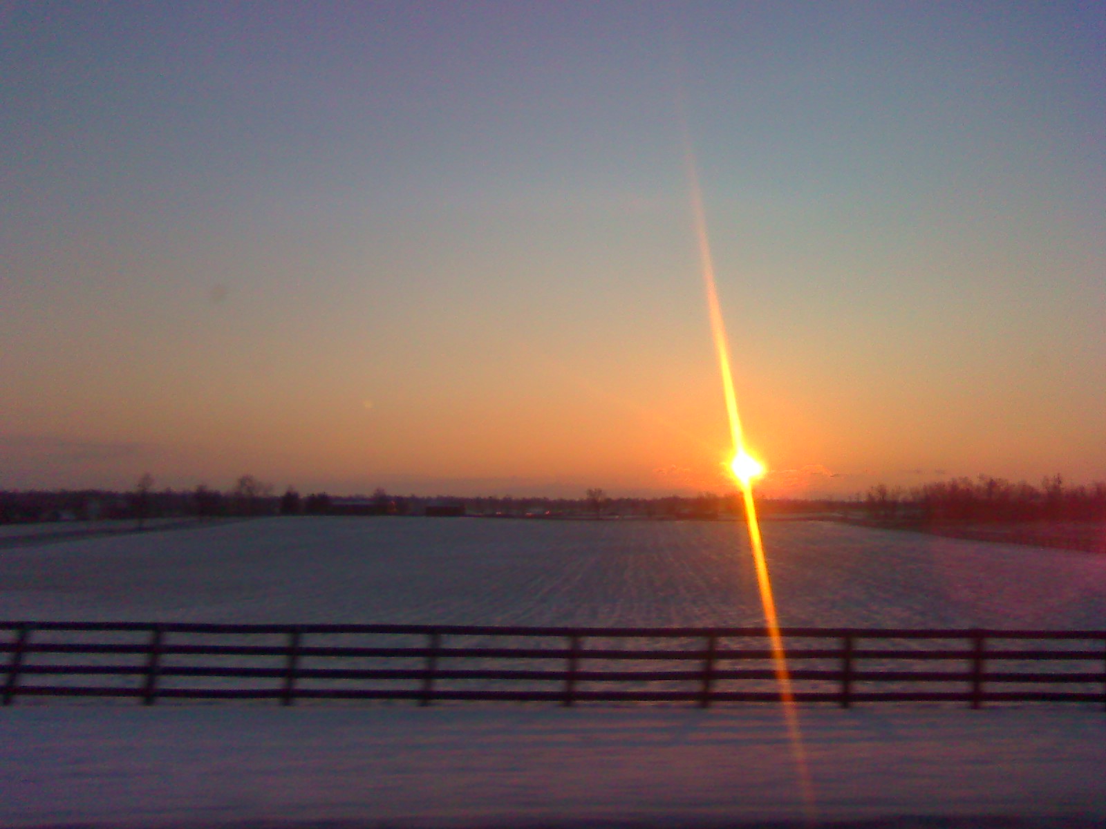 1-8-2010 on the way to work looking east from Newtown Pike