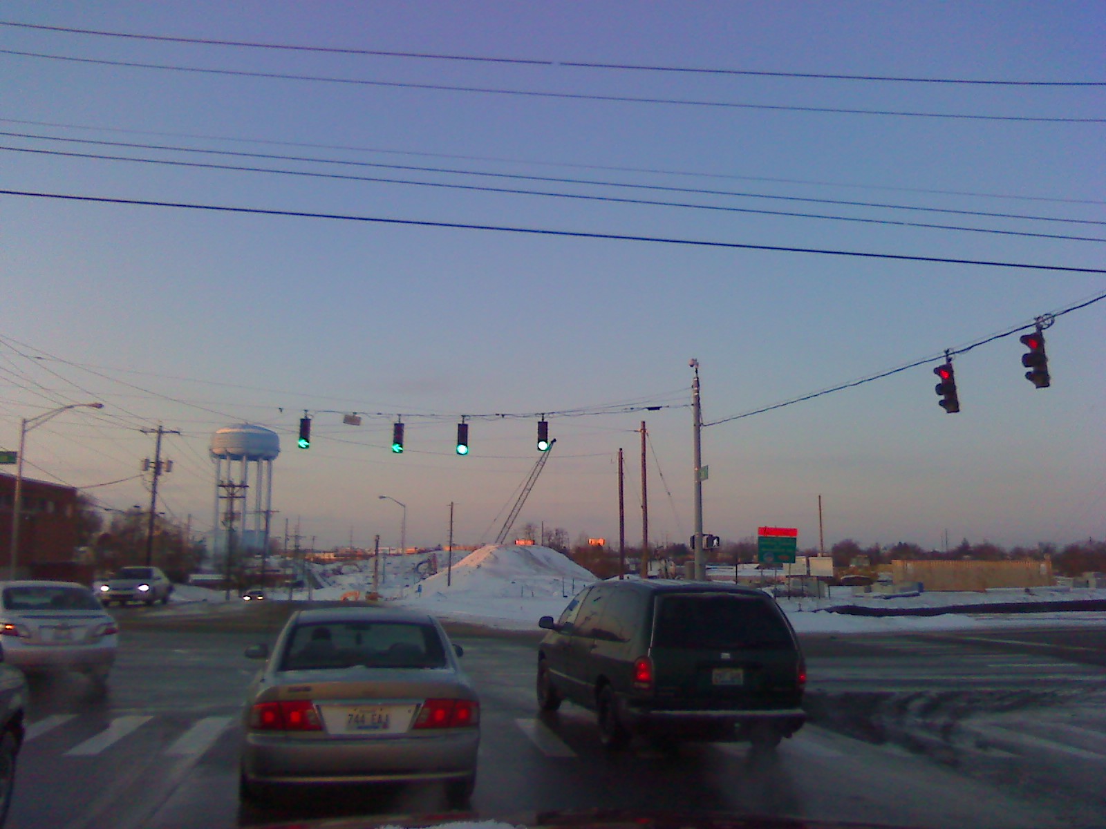 1-8-2010 on the way to work on Newtown Pike the current Newtwon extension construction view...